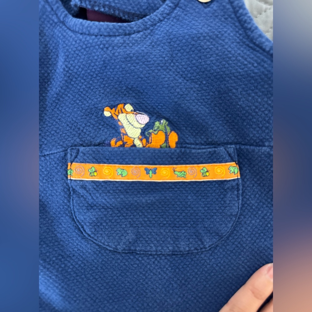Disney Blue Baby Romper with Tigger Embroidery - Picture 5 of 6
